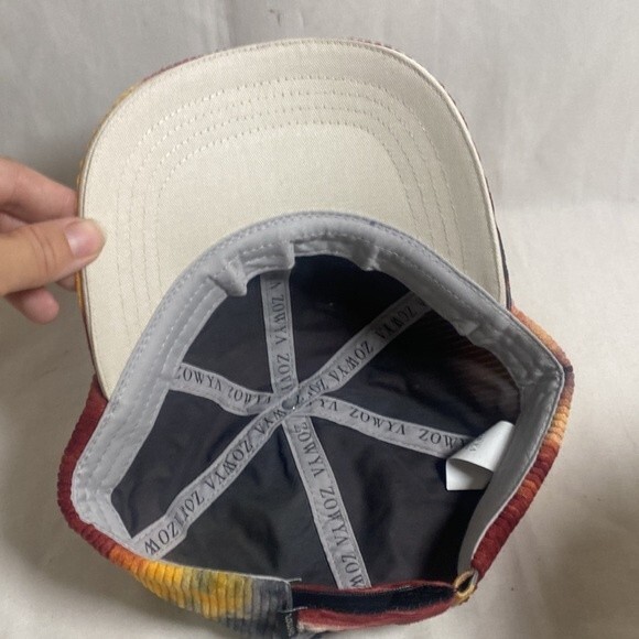 hippie corduroy tie dye maroon hat unisex adjustable adult winter boho lagen new - Picture 7 of 8